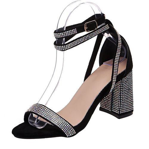 Women's Open Toe Strappy Low Block