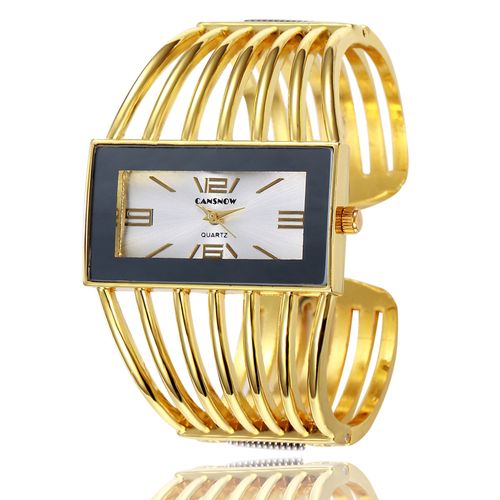 Luxury Fashion Unique Design Square Dial Ladies Alloy Bracelet Quartz Watch