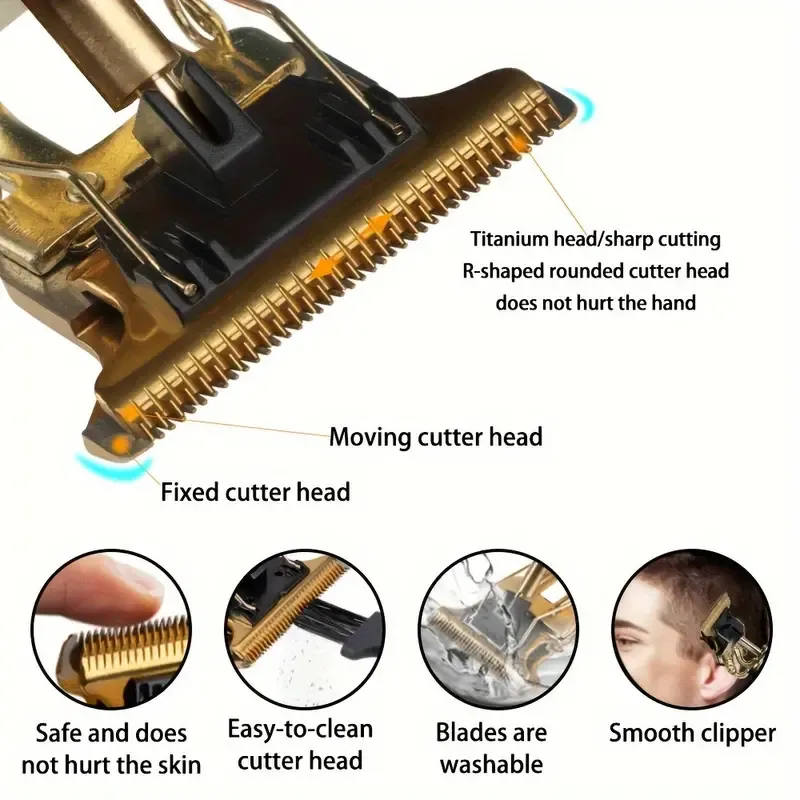 Set Professional Men's Electric Hair Clippers Kit