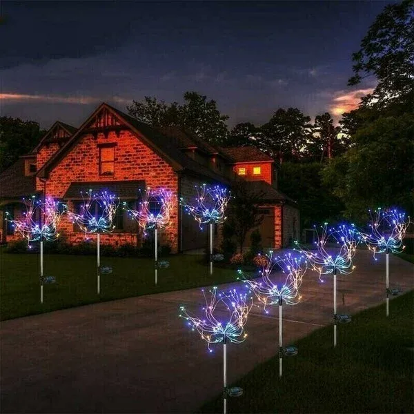 🔥BIG SALE -50% OFF🔥🔥-Waterproof Solar Garden Fireworks Lamp