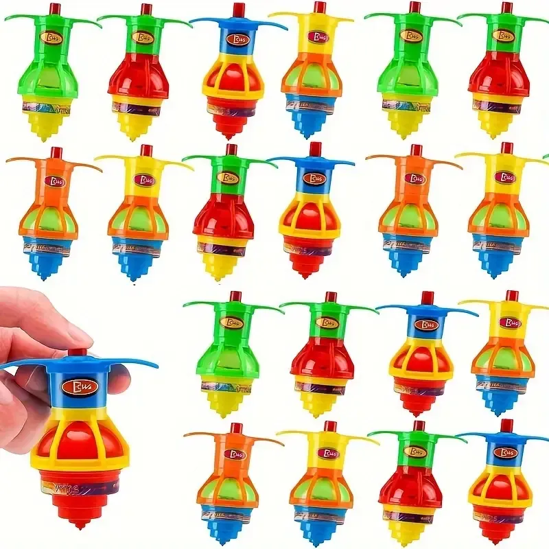 LED Flickering UFO Spinning Gyro Toy