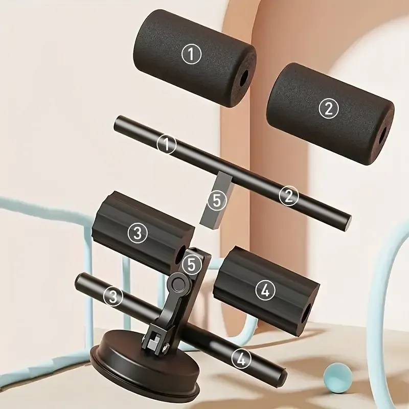 Sit-up Aid, Waist Abdominal Exerciser With Suction Cup, Abdominal Muscle Trainer, Home, Gym & Office Fitness Training Equipment