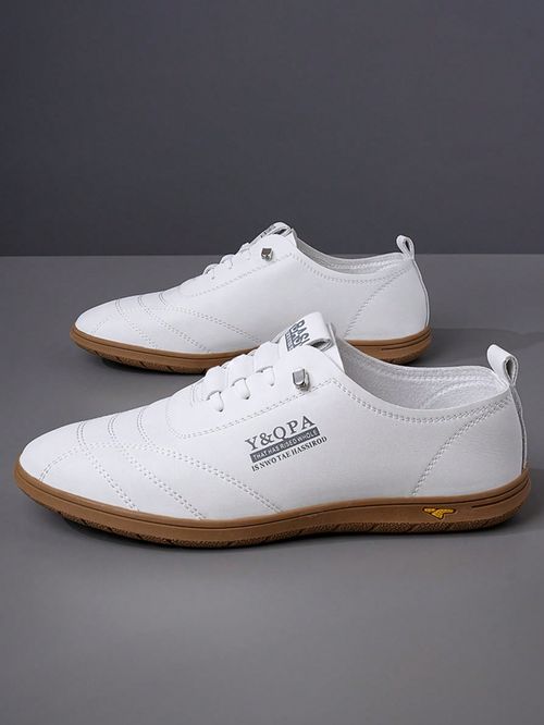 Stylish Plus Size Men's Solid Color Oxfords