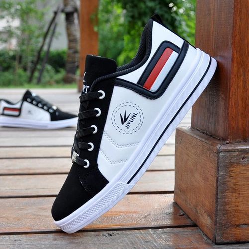 Men's Vintage Colour Block Low Top Skateboard Shoes, Comfy Non Slip Casual Lace Up Sneakers For Men's Outdoor Activities