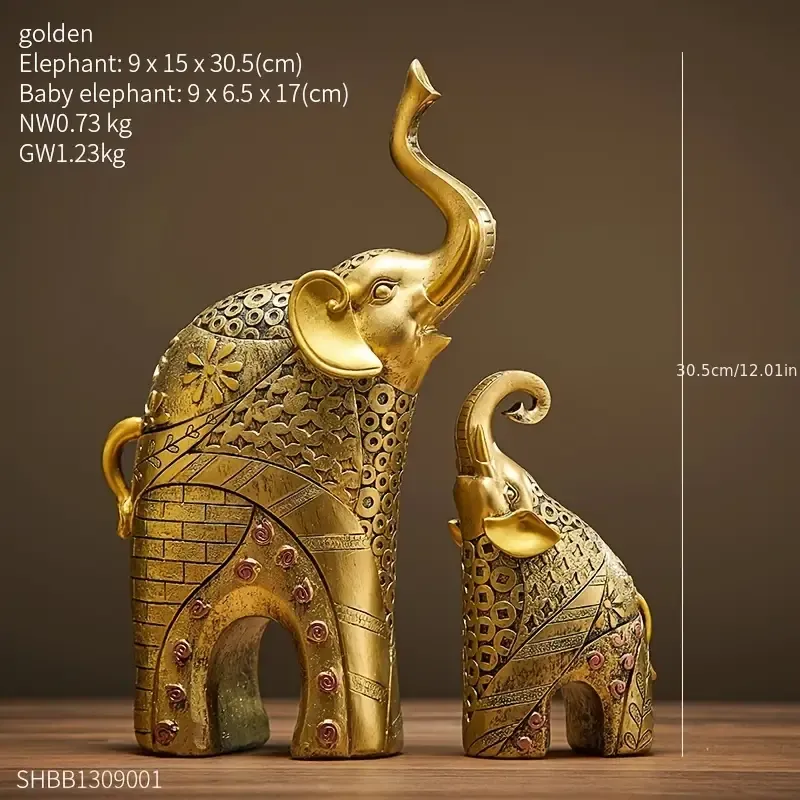 Luxury Home Decorations Elephant Pair