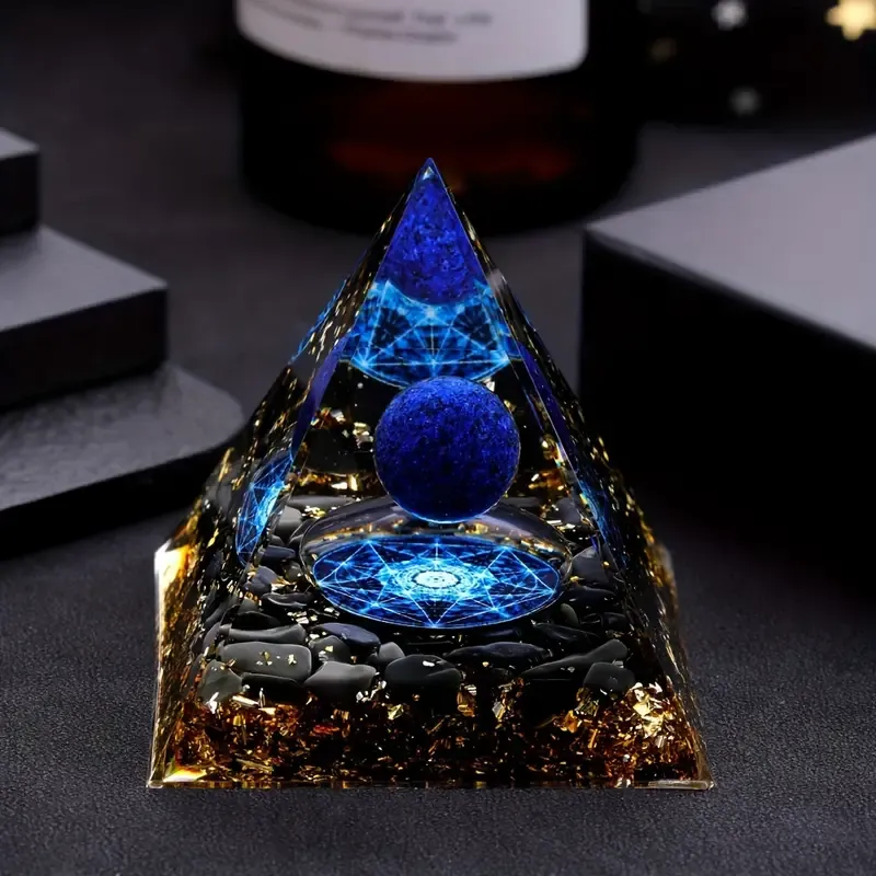 Natural Stone Pyramid Inlaid