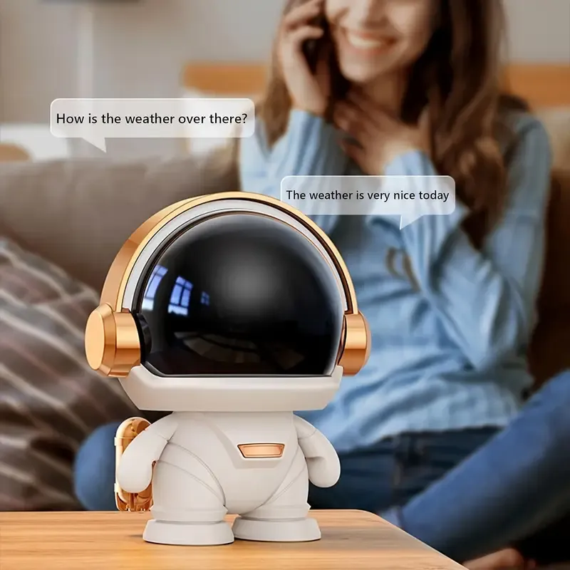 Astronaut Small Speaker, Small Wireless Portable Speaker With Led Light, Home Party Office Decoration Subwoofer, Portable Speaker, Birthday Gift