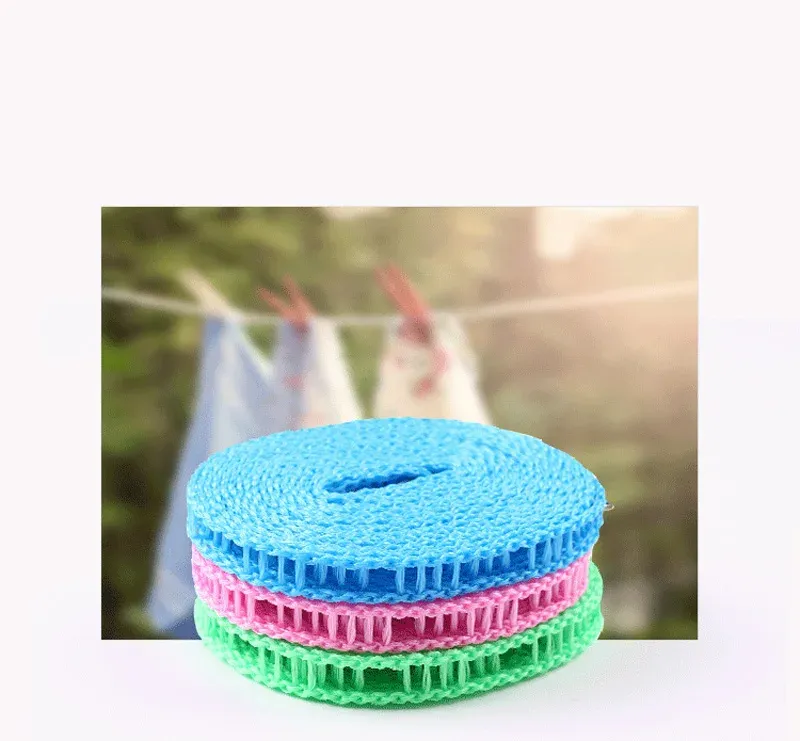 3M+5M+8M+10M Non-slip Clothesline Non-slip Drying Rope Portable Clothes Line Ropes for Outdoor Travel