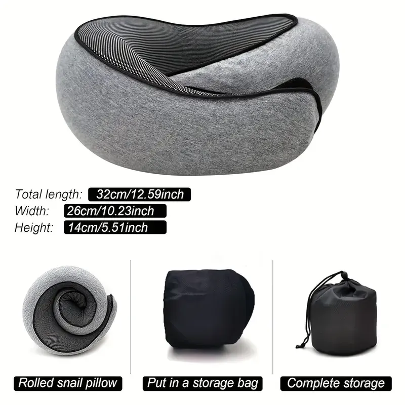 1pc Neck Pillow - Neck Pillow, Wander Plus Travel Pillow, Wander Plus Travel Neck Pillow, Travel Pillow, Memory Foam Neck Pillow For Traveling, For Airplanes, Car, Office, Sleeping Upright
