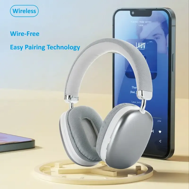 Upgraded Wireless Headphones, Wireless Headsets With Good Sound Quality, Lightweight Flat-Folding Headphone Built-in Mic, Compatible With 3.5mm 0.14in Audio Cable, Stereo Sound For Travel.Work Laptop.PC.Cellphone, Gaming Headset For IOS Wireless, Christmas Present