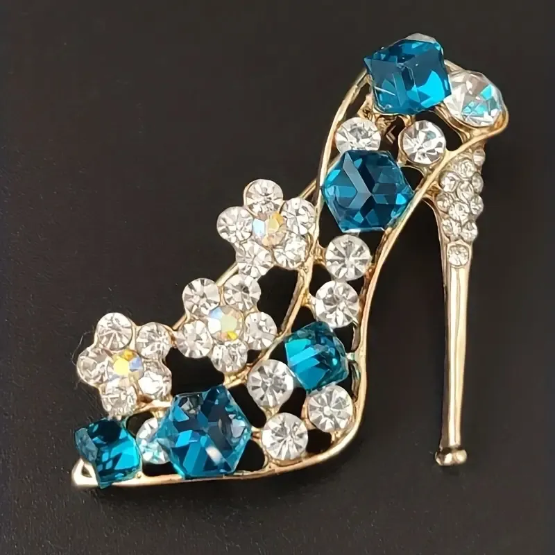 High Heels Shoes Shape Alloy Brooch Pin