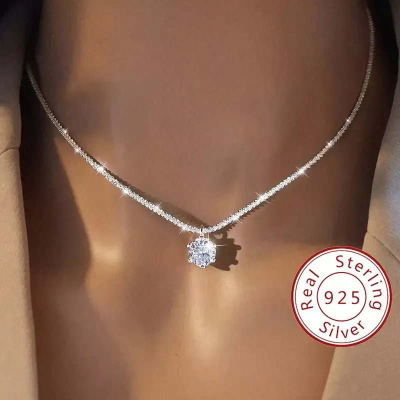 Moissanite Eternity Necklace
