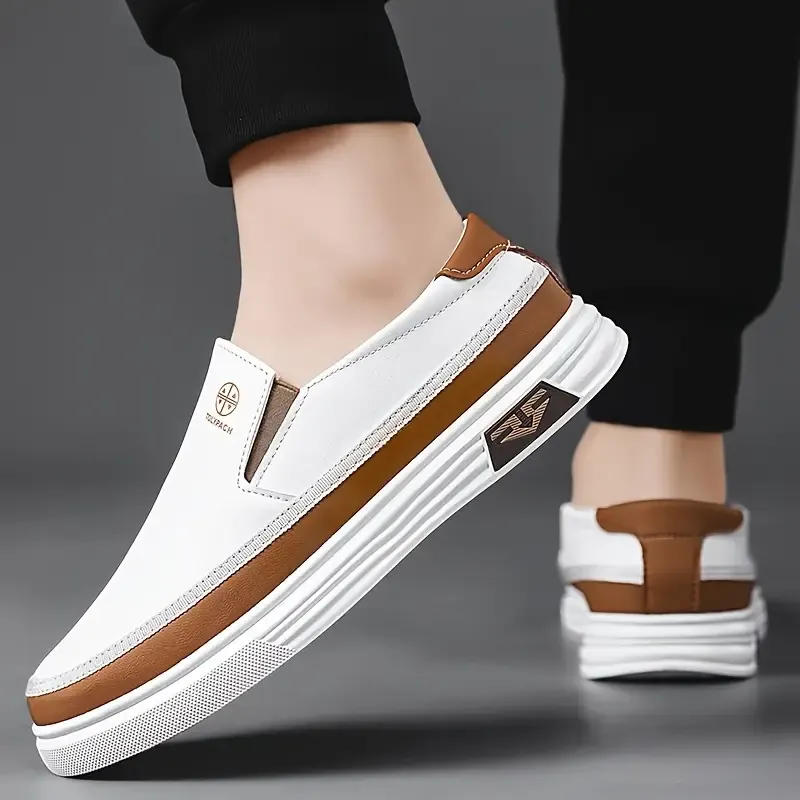Men's Casual Slip-On Loafers - Soft Sole, Non-Slip, Breathable Microfiber Faux Leather for Everyday & Vacation Wear