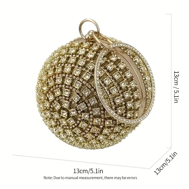 Rhinestone Round Evening Bag