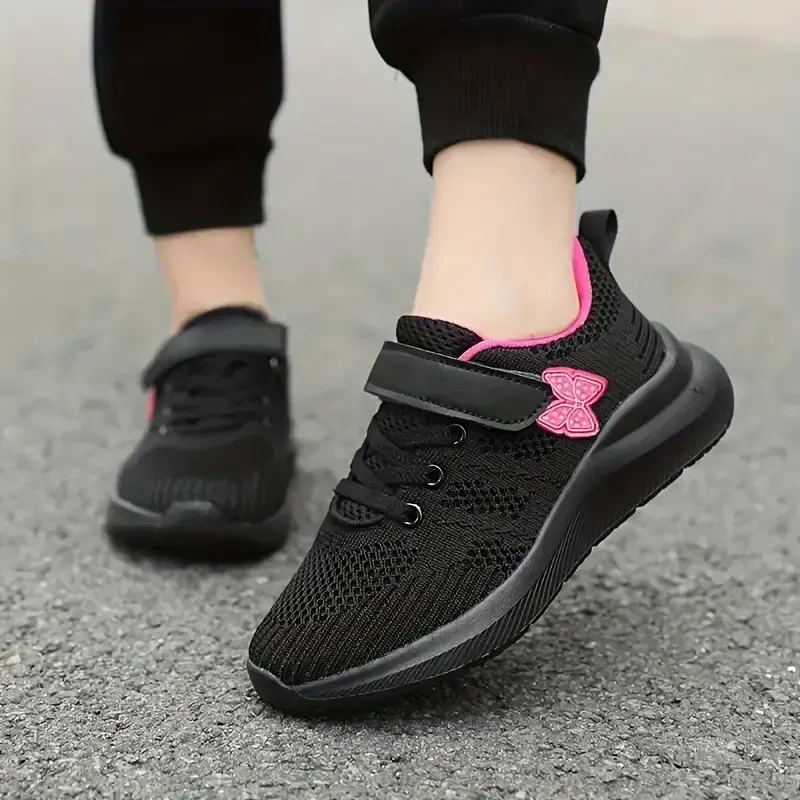 Girl's Trendy Woven Running Shoes