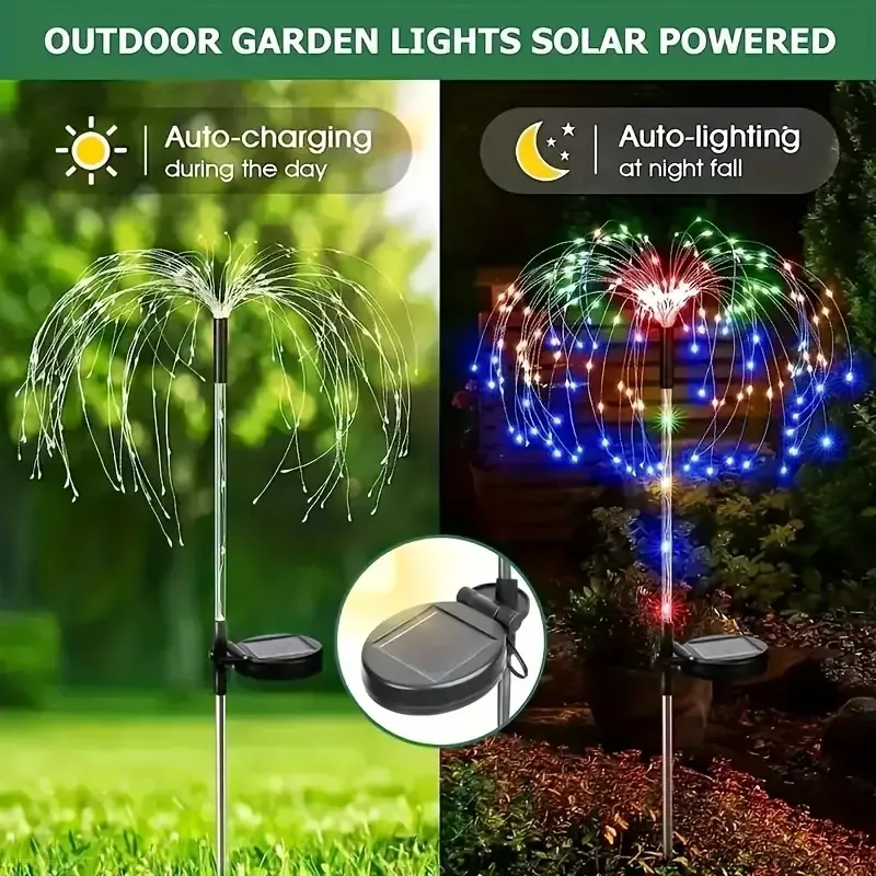 Solar-Powered Dandelion Firework Lights