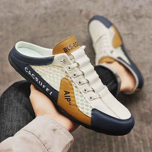 Men's slip-on sandals without heels
