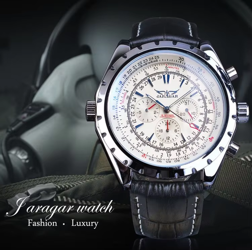Men's Automatic Stainless Steel Strap Watch Skeleton Dial Blue Fashion Men's Mechanical Watch