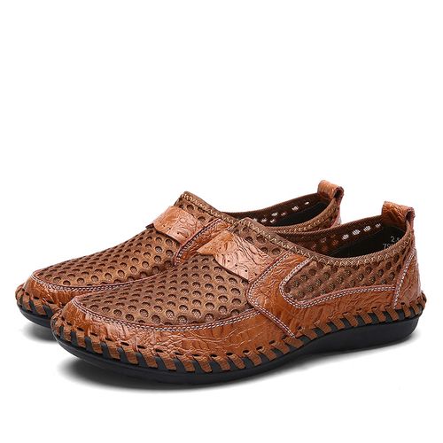 Flip-flops, mesh shoes, breathable, comfortable and soft-soled leather shoes