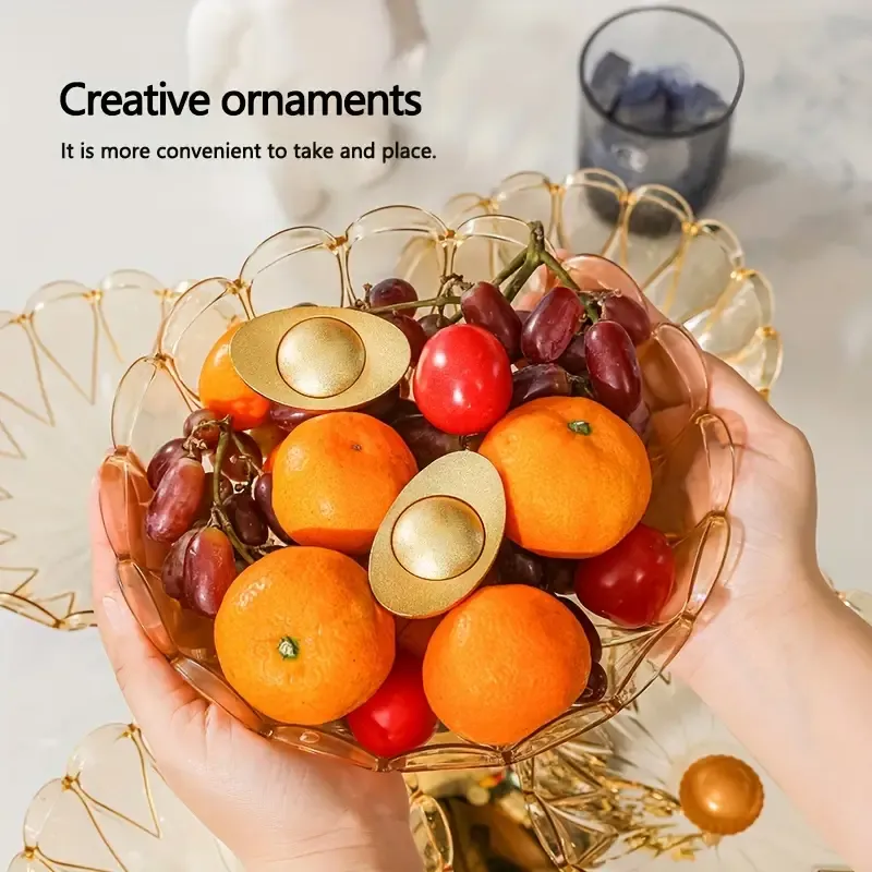 Elegant European-Style Multi-Layer Rotating Fruit Bowl - Perfect for Desserts & Snacks, Ideal for Home Decor & New Year Gifts