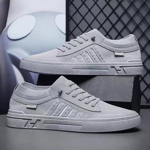 Men's Summer Breathable Sock Shoes, Non Slip Low Top Skate Shoes With Elastic Shoelace, Outdoor Walking Camping Traveling