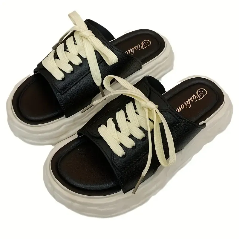 Women's Solid Color Slide Sandals