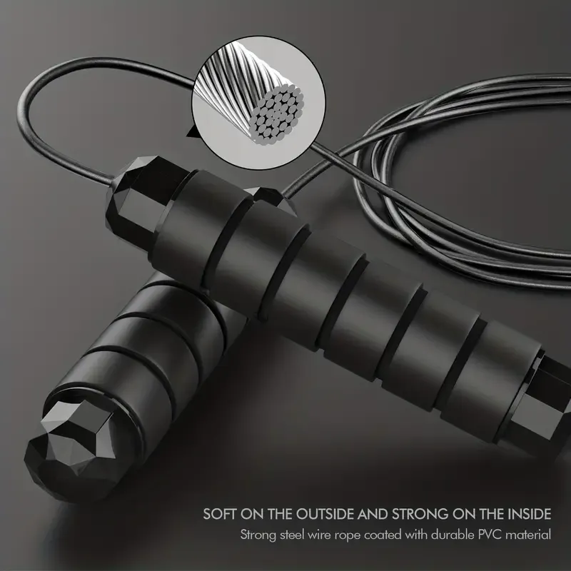 1pc Adjustable Tangle-Free Jump Rope - Rapid Speed, Non-Slip Foam Handle, Perfect for Fitness, Sports, Home Gym & Weight Loss!