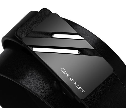 Men's new genuine leather toothless automatic buckle belt men's business belt