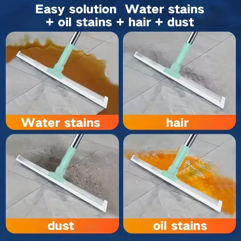 Versatile Floor Scraper Broom Set - Ideal For Kitchen, Bathroom, Tile & Glass Cleaning - Essential Home Cleaning Supplies