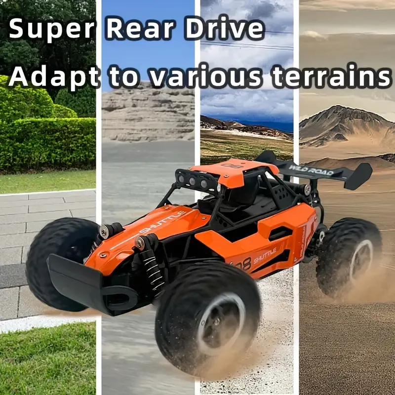 Small High-speed Off-road 2.4G Remote Control Car Drifting 20KM-H To Adapt To Various Road Sections Anti-collision Settings Rubber Big Tires Christmas, Halloween, Thanksgiving Gift