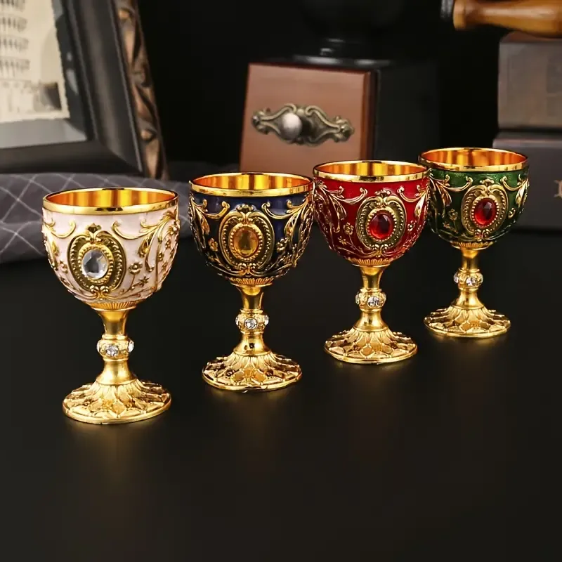 Vintage Metal Wine Glass