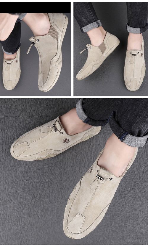 Men's casual loafers round toe slip-on shoes large size
