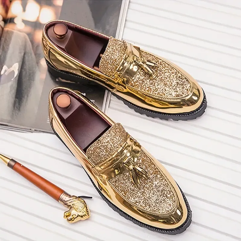 Mens Classic Round Toe Slip On Loafers
