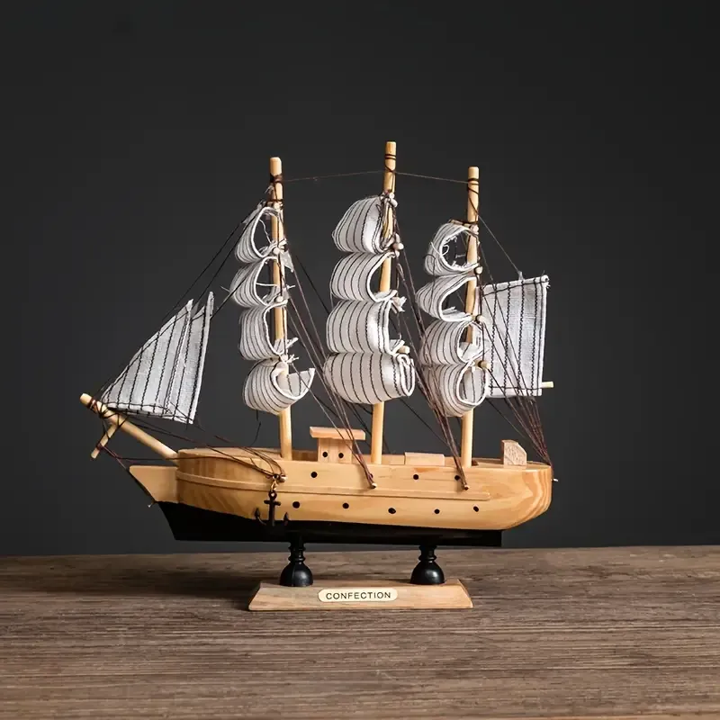 1pc Pirate Ship Figurine, Resin Viking Pirate Boat, Centerpiece Collection Statue, Nautical Decor For Home Desk Car Ornament
