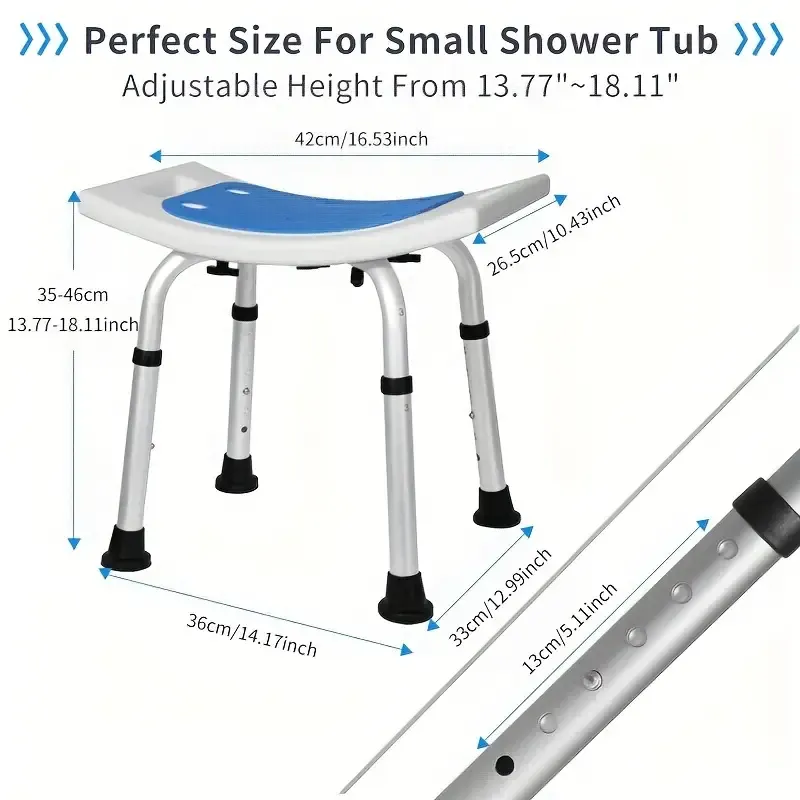 Capacity Adjustable Shower Chair