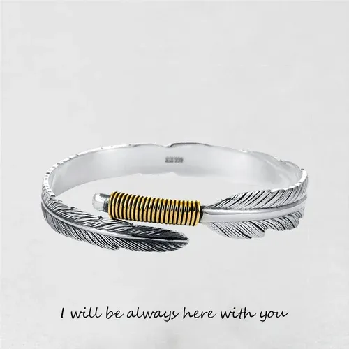 ❤️'' I Will Be Always Here With You '' Feather Bracelet❤️