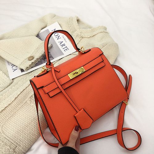 Orange Poppy Veau Epsom T Handbag