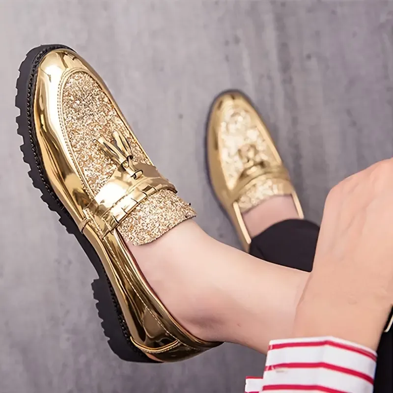 Mens Classic Round Toe Slip On Loafers