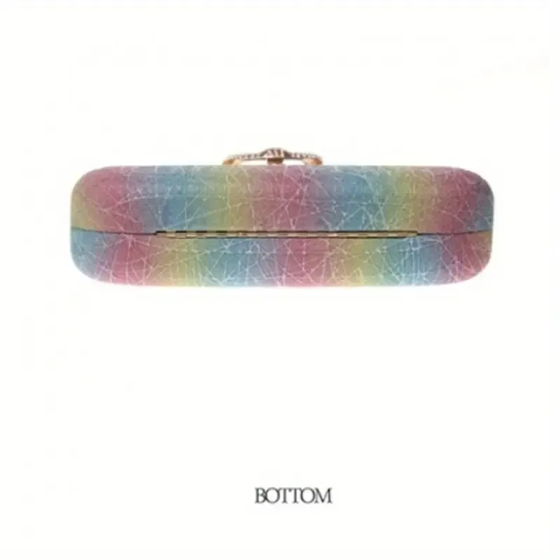 colored stone pattern small square bag