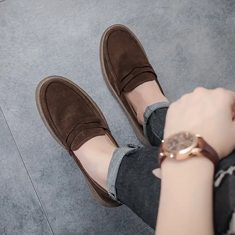 Men's Casual Slip-On Loafers - Comfortable, Non-Slip Rubber Sole for All Seasons - Ideal for Outdoor & Everyday Use