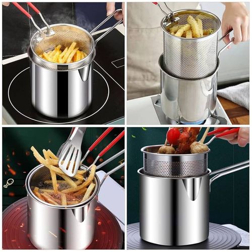 Deep Fry Delicious Meals With This Frying Pot For Restaurant - Perfect For French Fries, Chicken & More
