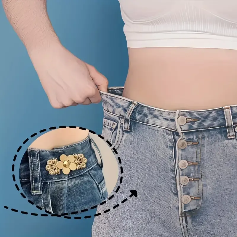 Adjustable Floral Jeans Waist Tightener
