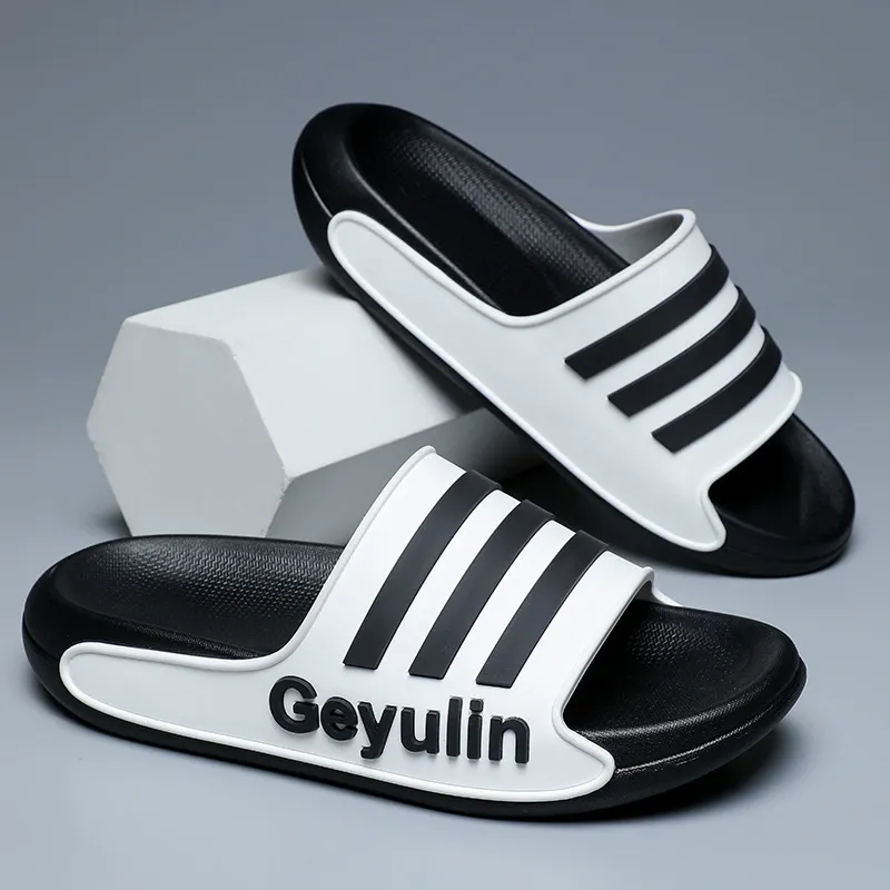 New summer slippers for men, thick-soled, anti-slip outerwear, casual couple's slippers