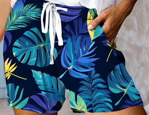 Men's 3D Flowers Pattern Print Beach