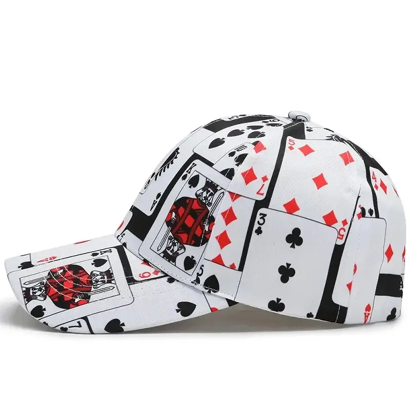 New Hip Hop Hat, Men's Outdoor Mountaineering Fishing Sports Cap, Poker Game Playing Card Adjustable Cotton Baseball Hat Cap, Sun Protection Hat