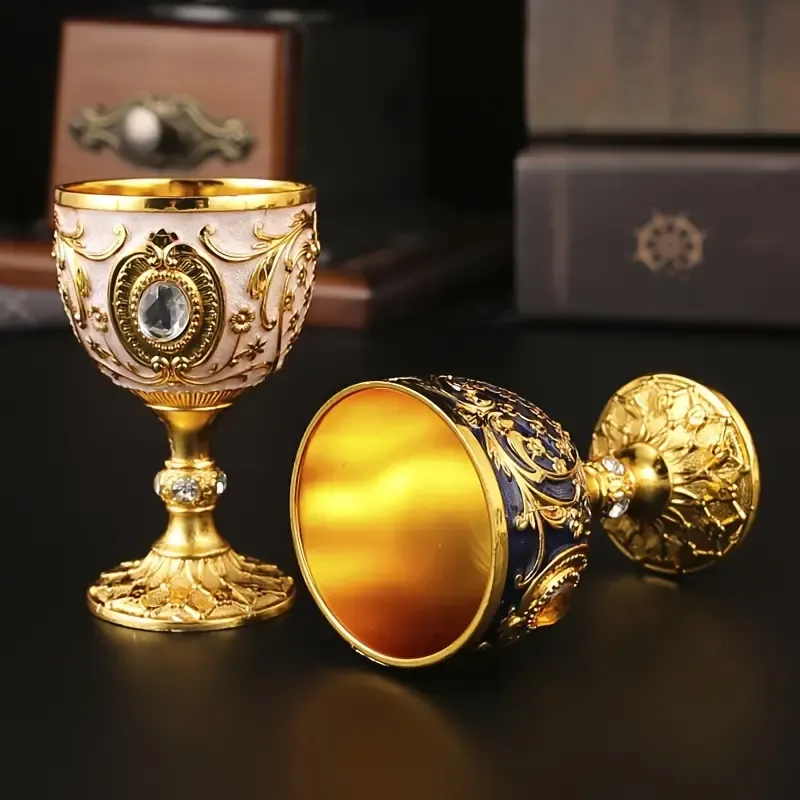 Vintage Metal Wine Glass