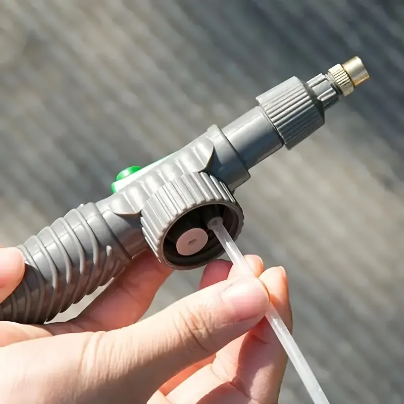 Handheld High Pressure Air Pump Manual Sprayer with Adjustable Nozzle - Continuous Hand Pump Pressure Sprayer for Garden Supplies - No Electricity or Battery Needed - Plastic Material with Multiple Components Included