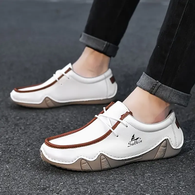 Men's Casual Comfortable Low Top Sneakers, Non-slip Lightweight Loafer Shoes For All Seasons