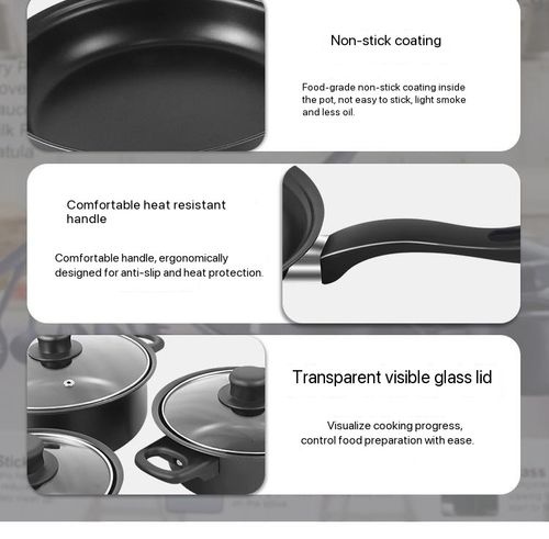Hot-selling 13-piece cookware set, spatula, non-stick saucepan, milk pan, frying pan, cross-border Maifan stone pot multi-piece cookware set