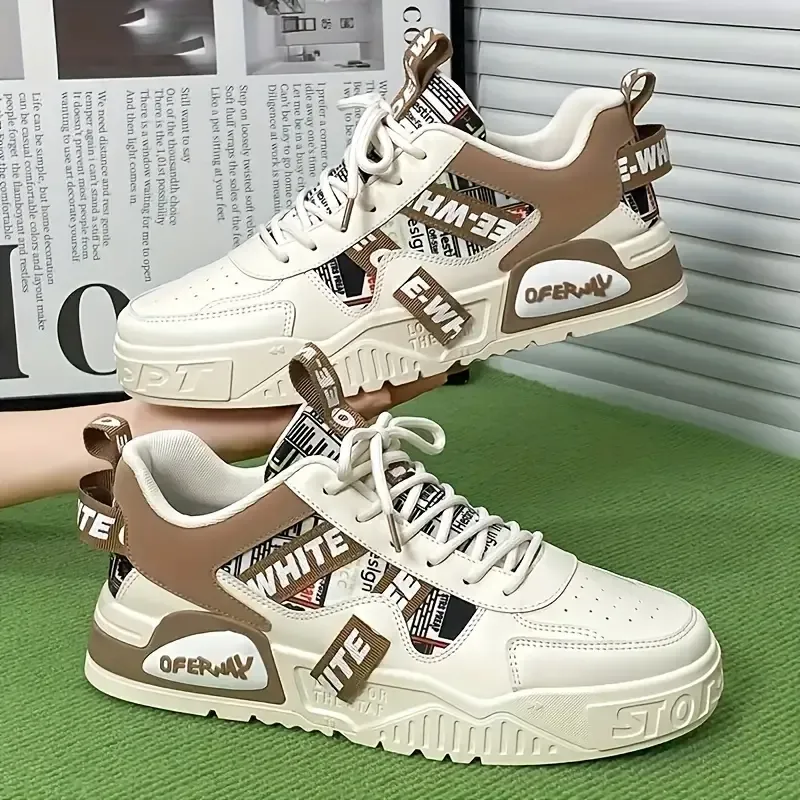 Men's Low Top Platform Shoes | Non Slip Skate Shoes | Outdoor Street Walking Traveling Casual Activities